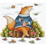 Набор для вышивания нитками МП Студия, Осенний релакс 18х19см