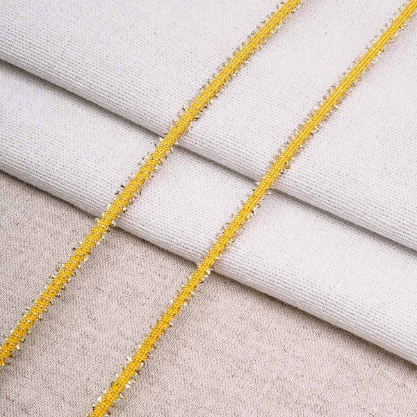 Шнур отделочный плетеный ⌀6.0 мм / 30 метров, желтый, С886Г7