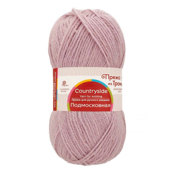 Пряжа Троицкая Подмосковная / уп.10 мот. по 100 г, 250 м, 178 св.сиреневый