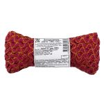 Тесьма отделочная зигзаг 9 мм, / 20 метров, бордовый/под золото, Blitz