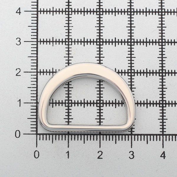 Полукольцо литое металл внутр. 25 мм (внешн. 31х23 мм), плоское, 10 шт, никель ГР, 6880