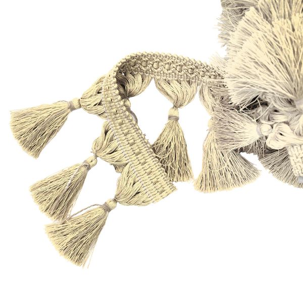 Бахрома отделочная широкая 115.0 мм / 25 метров, с кистями 122 молочный