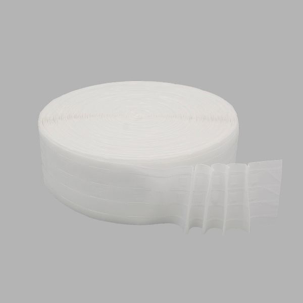 Лента (тесьма) шторная: сборка параллельная (1:2) 80 мм / 100 метров, S090445