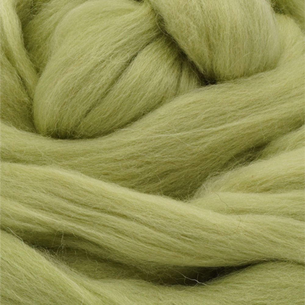 Шерсть для валяния Троицкая п/тонкая 1х100 г (до 29 мкр), 3174 светлая фисташка