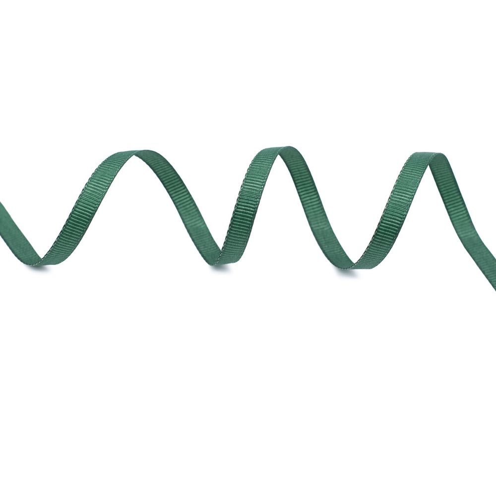Лента репсовая (в рубчик) 6.0 мм, 126 т.зеленый, уп.18,28 м