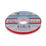 Лента репсовая (в рубчик) с зубчатым краем 10.0 мм, 25±1 метров, 250 красный, Gamma PTGR-10