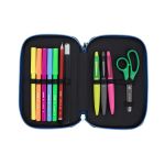 Пенал на молнии трехярусный с наполнением 19,5*13*7,5 см, 081364FN, Milan 081364FN