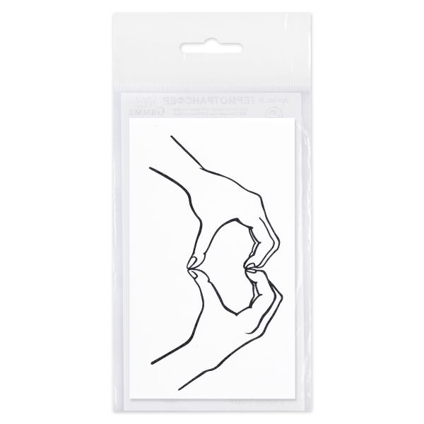 Термоаппликация Gamma Термотрансфер M №04, 1 шт, M-425 Сердце 6х11.5 см