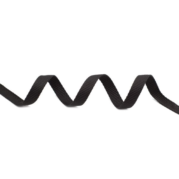 Стропа (ременная лента) 15 мм / 25 метров, толщ. 1.0 мм, [7.9 г/пог.м], 100% п/п, 20 черный