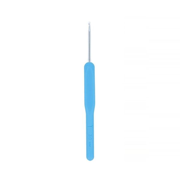 Крючок для вязания с пластиковой ручкой металл ⌀3,0 мм, 14 см, в чехле, Gamma MHP