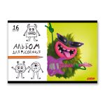 Альбом для рисования 100 г/м², A4 29х20.5 см, 16 л. на скобе, 10 шт, Буки и барабашки 000650, Светоч 16АЛСК4_1_3_9