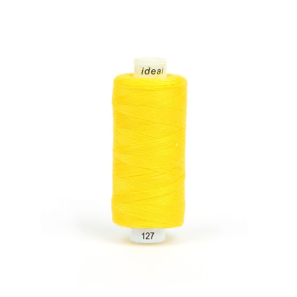 Нитки швейные бытовые Ideal 40/2, 366 м / 10 кат., 127 желтый