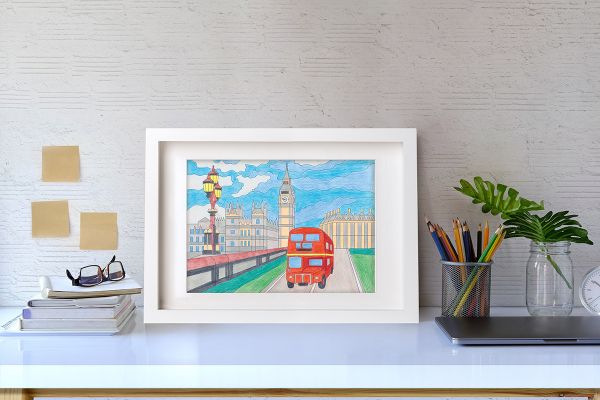 Картина по номерам Фрея, Открытка из Лондона 20.5х29.5 см