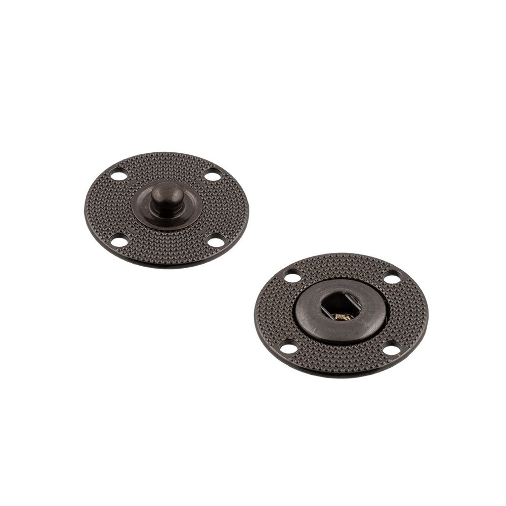 Кнопка пришивная металл ⌀23 мм, 5 шт, 02 черн.никель, Gamma KLX-23