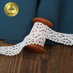 Кружево вязаное (тесьма) 25 мм, диз. 297, цв.02 белый, уп. 25 м, Kruzhevo