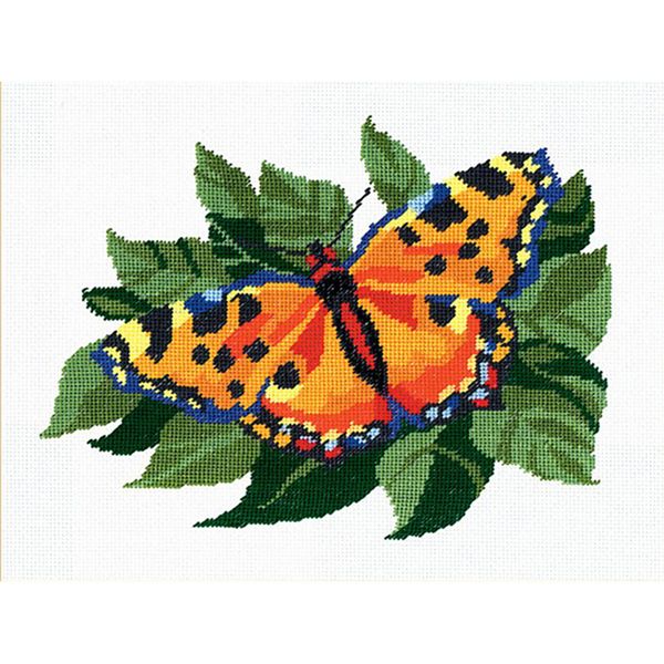 Набор для вышивания нитками РС Студия, Бабочка желтая 18х22 см