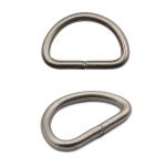 Полукольцо сварное металл внутр. 20 мм (внешн. 25х17 мм, ⌀2.5 мм), 100 шт, серебро ГР, 6068