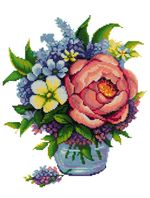 Алмазная (кристальная) мозаика Фрея, на подрамнике Весенний букет, 30х40 см