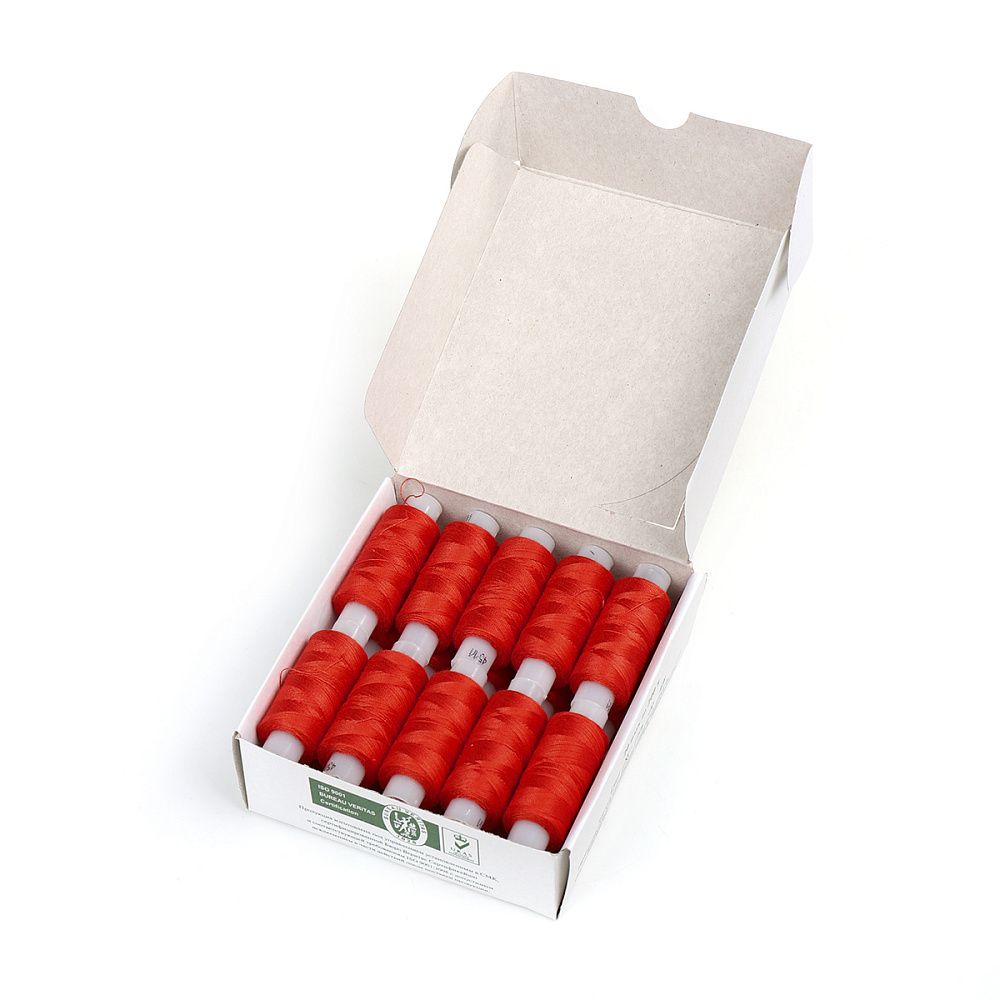 Нитки армированные ПНК им.Кирова 45ЛЛ, бытовые, 200 м / 20 кат., 0708 / 107 т.красный