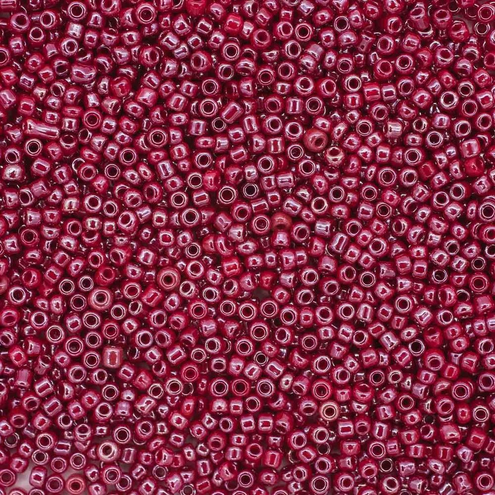 Бисер Astra&amp;Craft 11/0 (2.1 мм), 200 г (10х20 г), цв. 125B бордовый/непрозр.глянцевый