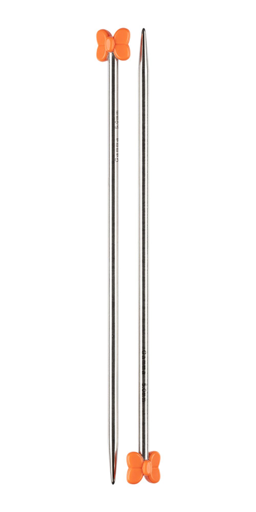 Спицы прямые металл ⌀5.0 мм, 20 см, никель, Gamma MK-20P