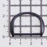 Полукольцо декоративное металл внутр. 25 мм (внешн. 33х24 мм), 2 шт, матовый черный, MT-1855