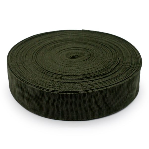 Стропа (ременная лента) 50 мм / 25 метров, толщ. 1.0 мм, [27.5 г/пог.м], 100% п/п, хаки, 4150