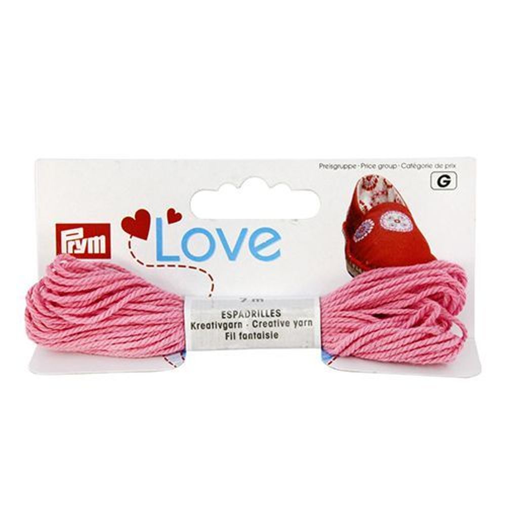 Декоративная нить для эспадрильи 7м розовый, яркий, Prym