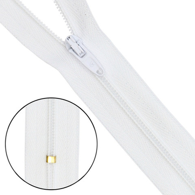 Молния спираль (витая) брючная Arta Т4 (4 мм) 1 зам., н/раз., 20 см, цв. 501 белый, уп.10 шт