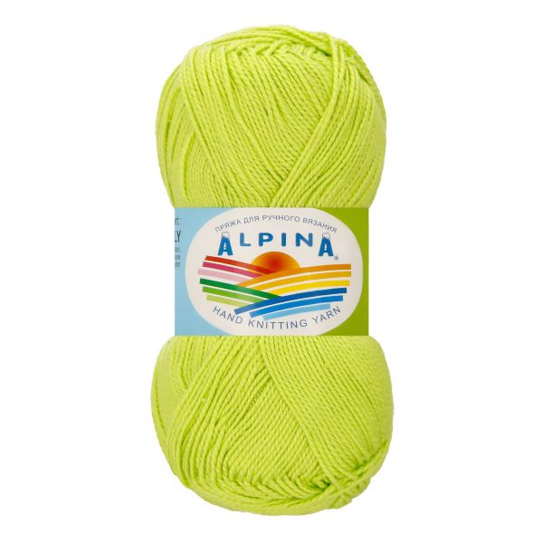 Пряжа Alpina Holly / уп.10 мот. по 50г, 200м, 145 салатовый