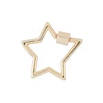 Замок карабин декоративный звезда 26х26 мм, 5 шт, №02 золото, Zlatka FMK-V04