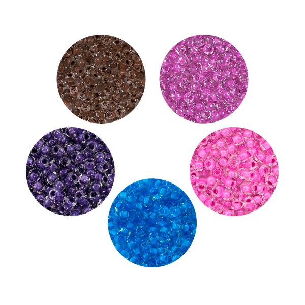Набор бисера Preciosa 083, 5 цветов по 20 гр, № 10/0 (2.3 мм), диаметр 2,3 мм, 100 гр