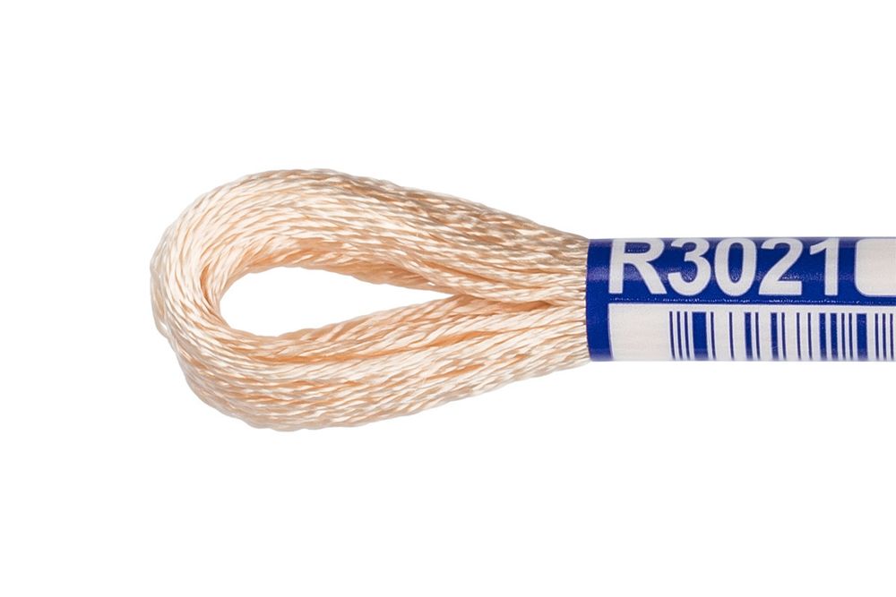 Мулине Gamma вискоза 100%, цв.R3021 св-кремовый, 12 мотков по 8 метров