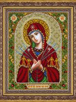 Набор для вышивания бисером Паутинка, Пресвятая Богородица Умягчение злых сердец 20х25 см