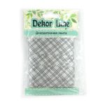 Лента атласная с рисунком Пересечение 25.0 мм / 3 метра, серый, Globus