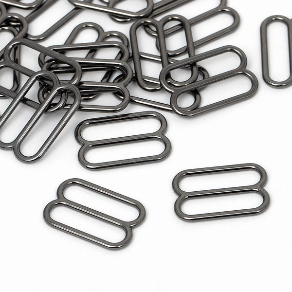 Рамки-регуляторы для купальника металл 19.0 мм, 819A.SW цв.черный никель, уп.100 шт