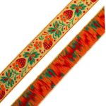 Лента (тесьма) жаккардовая 24.0 мм / 25±1 метров, рис. 9437 Клубничка, 2 желтый, С1852Г17