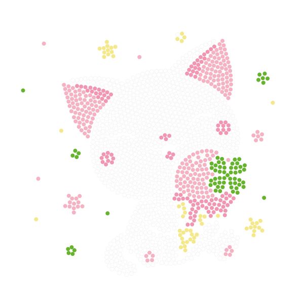 Алмазная (кристальная) мозаика Фрея ALBP-326, постер Котенок с мороженым, 20х20 см