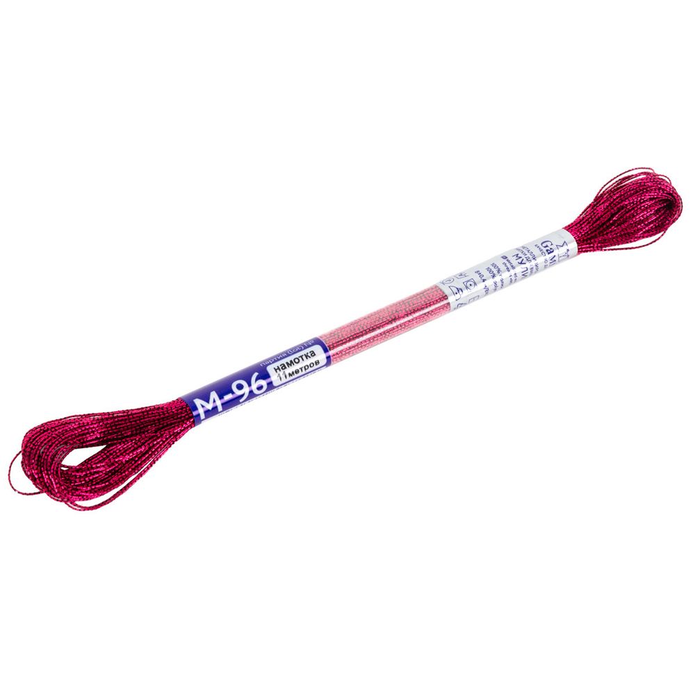 Мулине Gamma металлик JT 12 мотков по 11 метров, M-96 малиновый, Gamma MOULINE