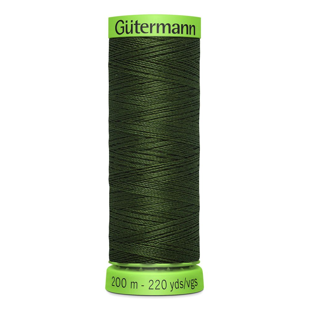 Нитки для тонких тканей Gutermann Extra Fine 150, 200м, 597 т.хаки, 5 катушек