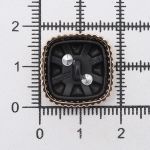 Пуговицы на ножке 28L=18 мм, металл, GD.Black (золото-черный), 10 шт, MP07