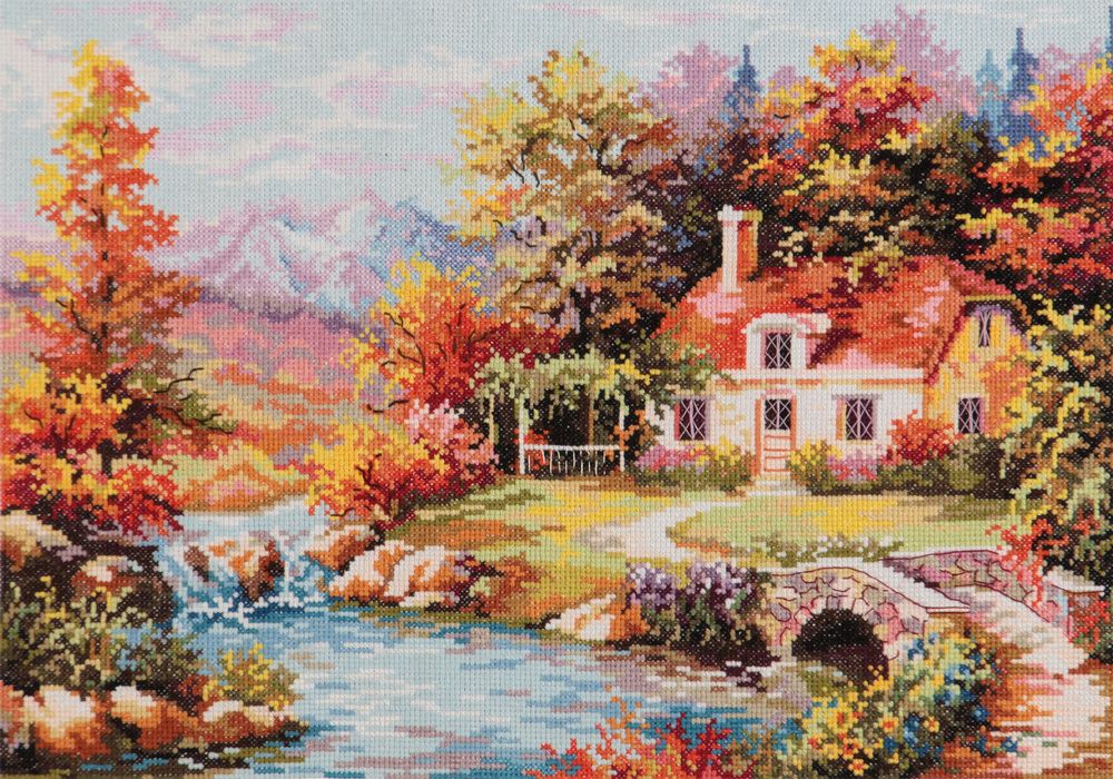 Набор для вышивания нитками Чудесная игла, Наш уголок, 40х28 см