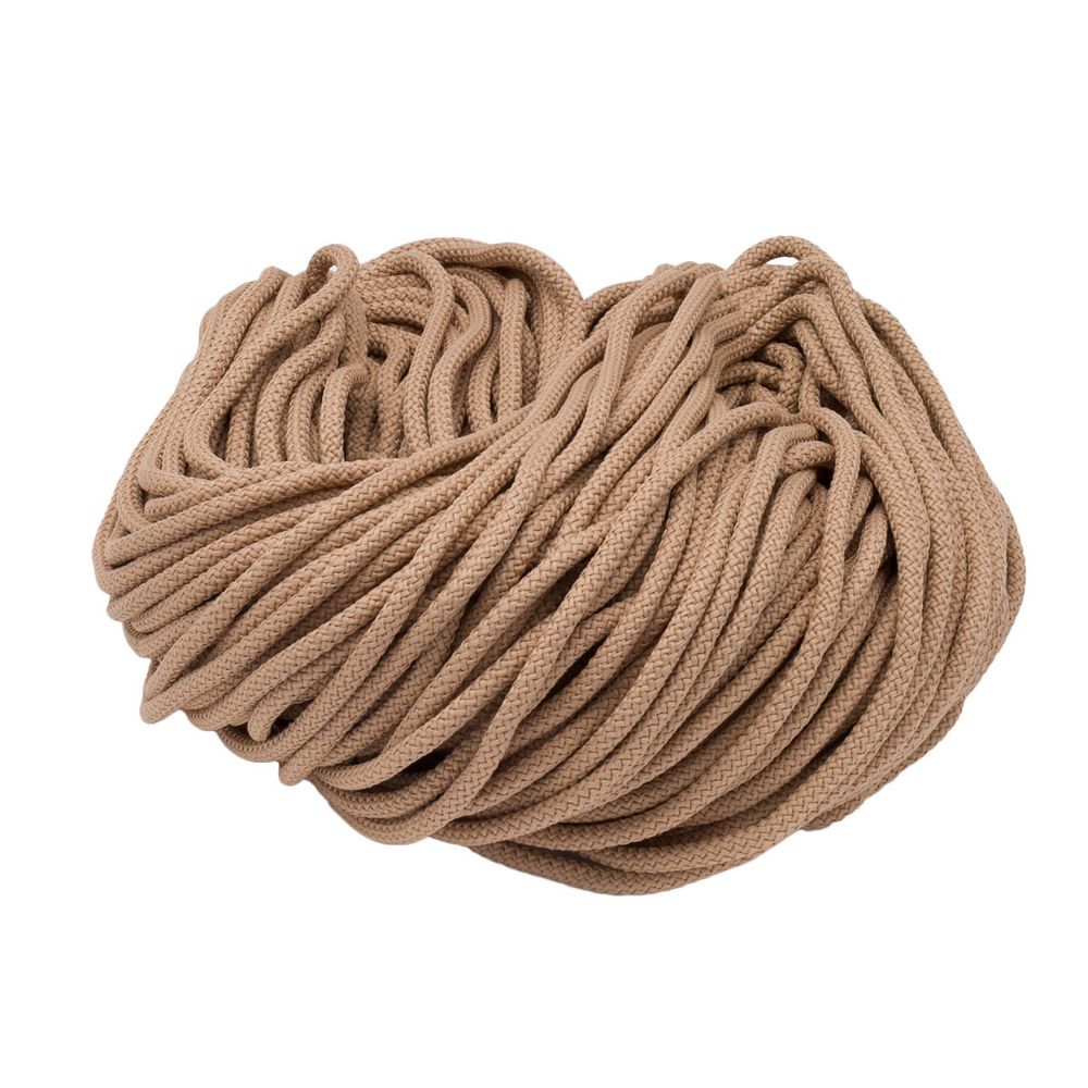 Шнур отделочный ⌀7.0 мм / 100м (хлопок 21%, полиэстер 79%) (бежевый), Р5286
