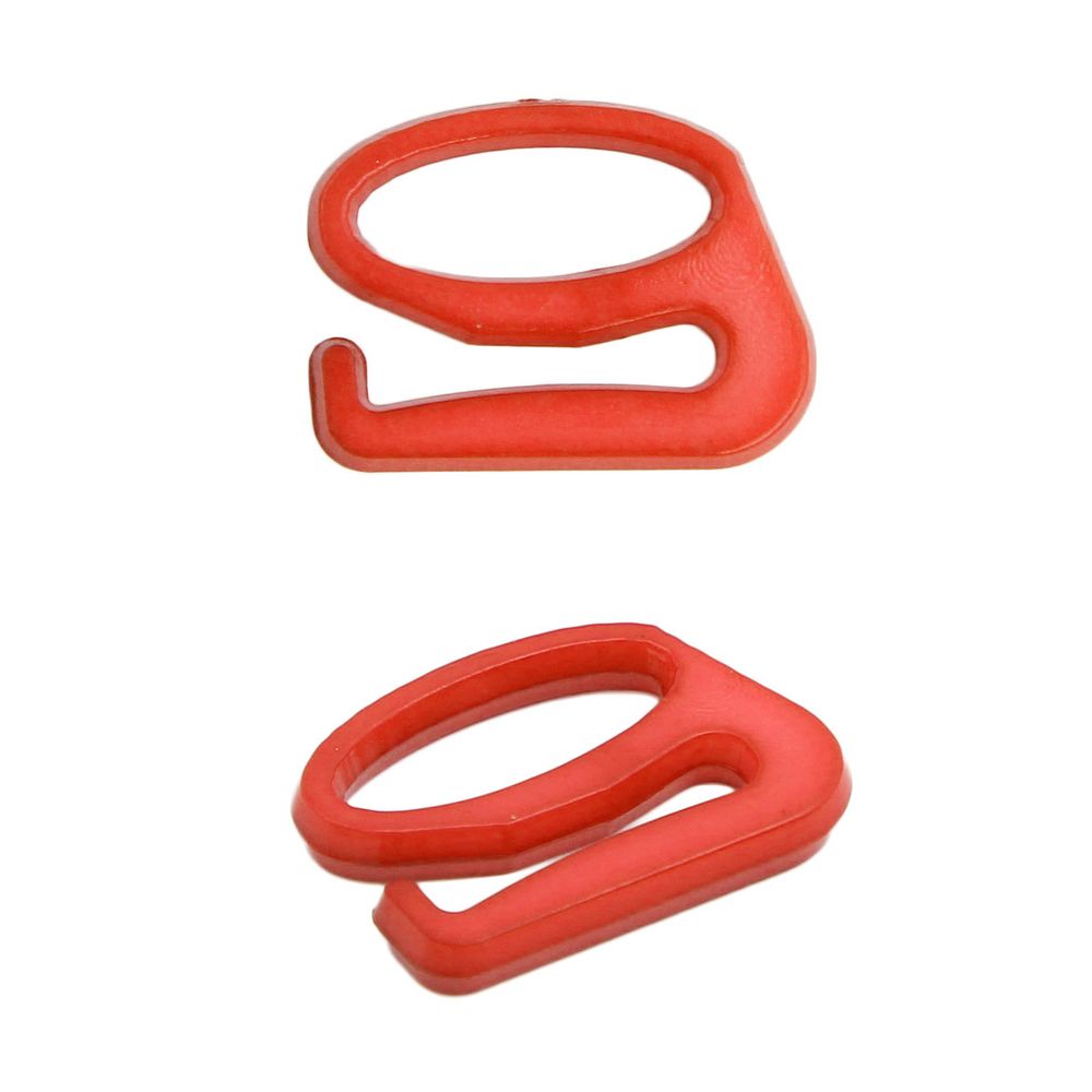 Крючки для бюстгальтера пластик 10.0 мм, 100 шт, C820 красный