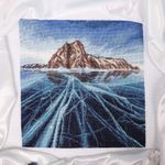 Набор для вышивания нитками Panna, Золотая серия, Россия, Озеро Байкал, 25х25 см