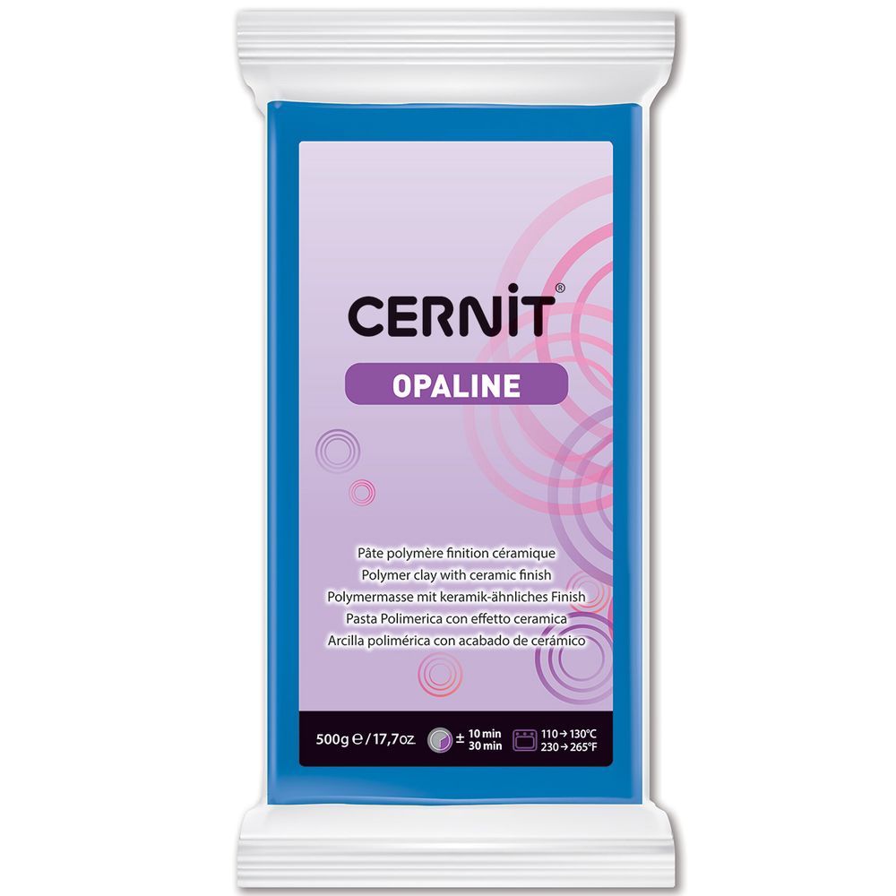 Полимерная глина запекаемая Cernit Opaline, 500 г, 261 синий