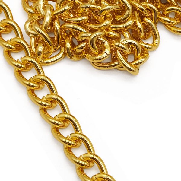 Цепь алюминиевая 14,2х10,3 мм, 10 м, золото