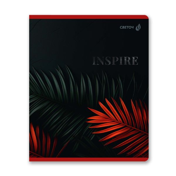 Тетрадь ученическая общая, софт-тач ламинация + выборочный лак, A5+ 96 л. на скобе 65 г/м², белизна 100 %, 5 шт, клетка, 01004 Тень полуночного сада, Светоч 96Т17