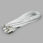 Молния спираль (витая) Т7 (7 мм) 2 зам., разъем., 100 см, никель / белый, 10 шт