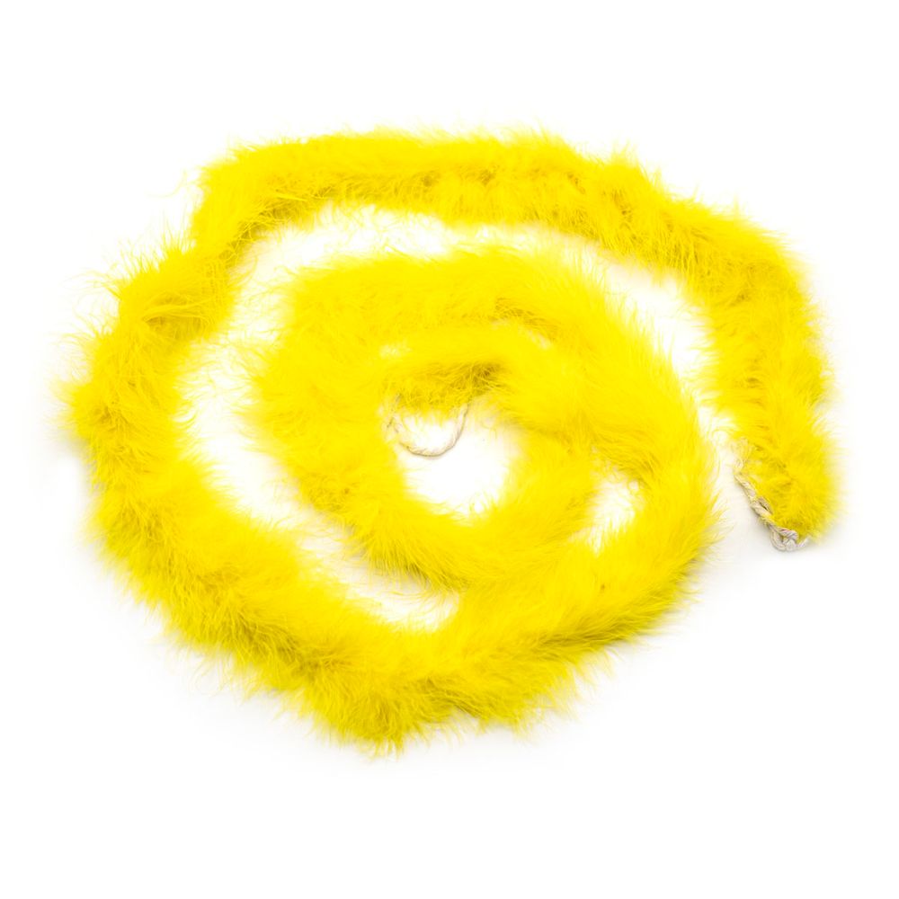Боа из пуха 1.8 метра, 20 г, ярко-желтый 604C /TOS/